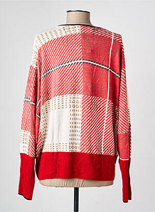 Pull resserrée sur le bas manches longues rouge ESCORPION femme