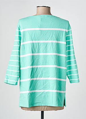Pull coupe droite manches 3/4 vert OLSEN femme