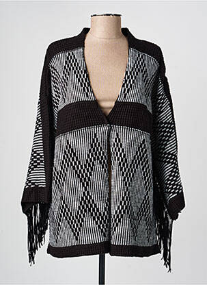 Gilet manches longues manches 3/4 noir PAUSE CAFE femme