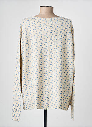 Pull coupe droite manches longues beige ESCORPION femme