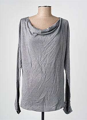 Pull coupe droite manches longues gris ESCORPION femme