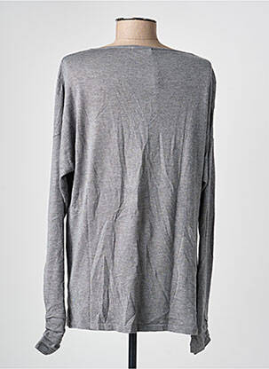 Pull coupe droite manches longues gris ESCORPION femme