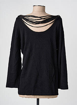 Top col rond manches longues noir KATMAI femme
