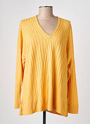 Pull coupe droite manches longues jaune ESCORPION femme