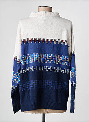 Pull coupe droite manches longues bleu OLSEN femme