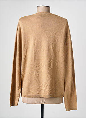 Pull coupe droite manches longues marron ELLEMME femme