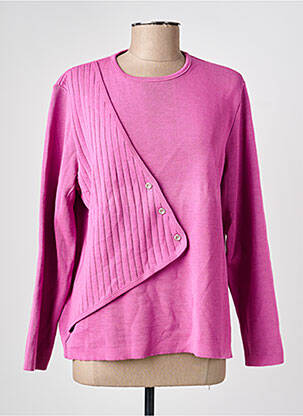 Pull coupe droite manches longues rose RODAM femme