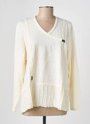 Pull coupe droite manches longues beige PAUPORTÉ femme