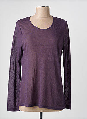 T-shirt manches longues manches longues violet PAUSE CAFE femme