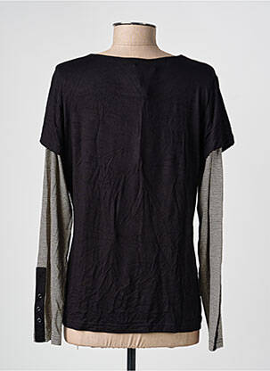 T-shirt manches longues manches longues noir PAUSE CAFE femme
