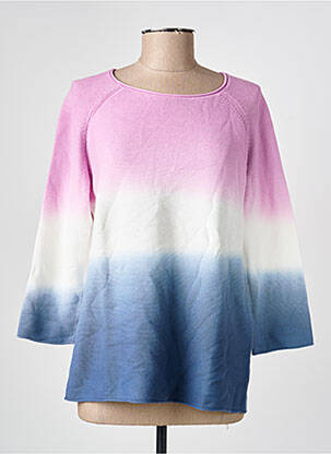 Pull coupe droite manches longues rose RABE femme
