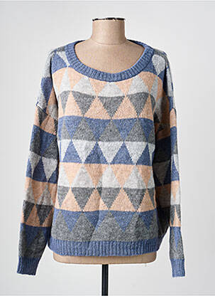 Pull coupe droite manches longues bleu GUITARE femme
