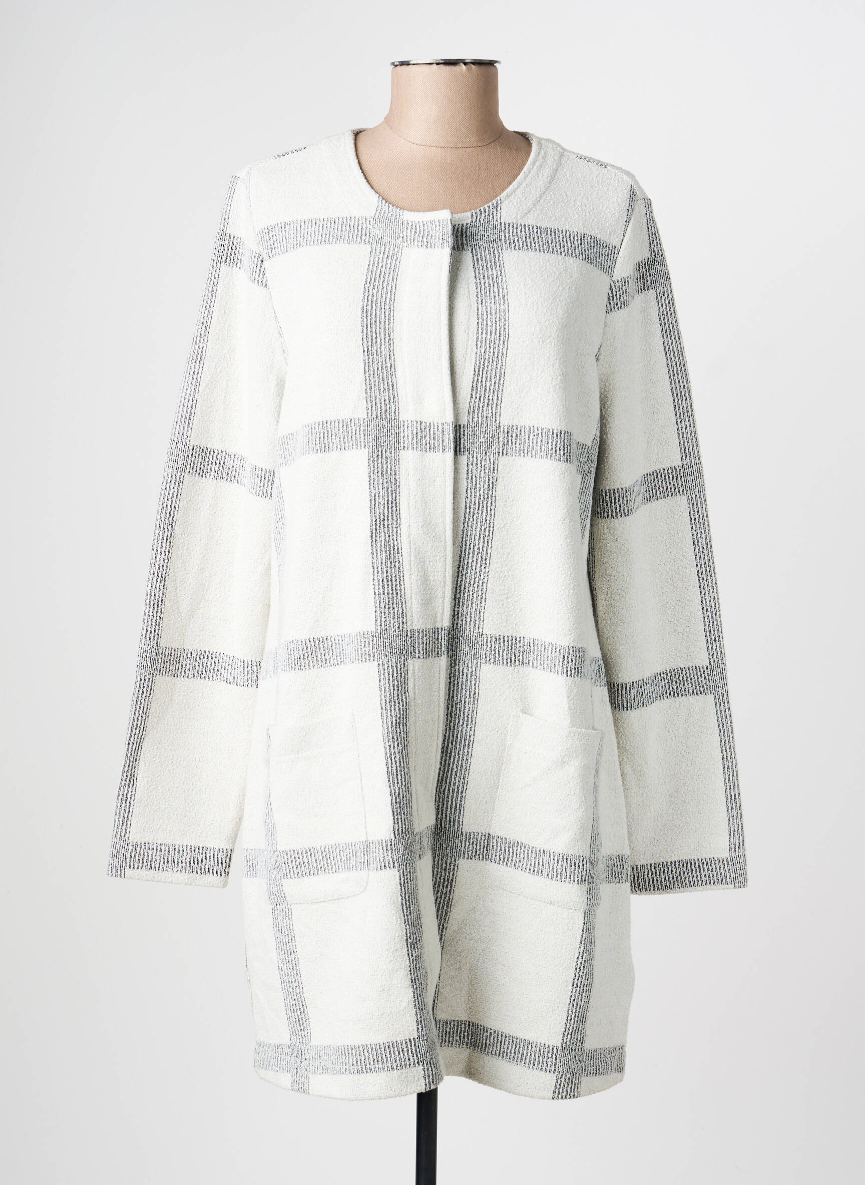 Veste casual col rond gris OLSEN femme