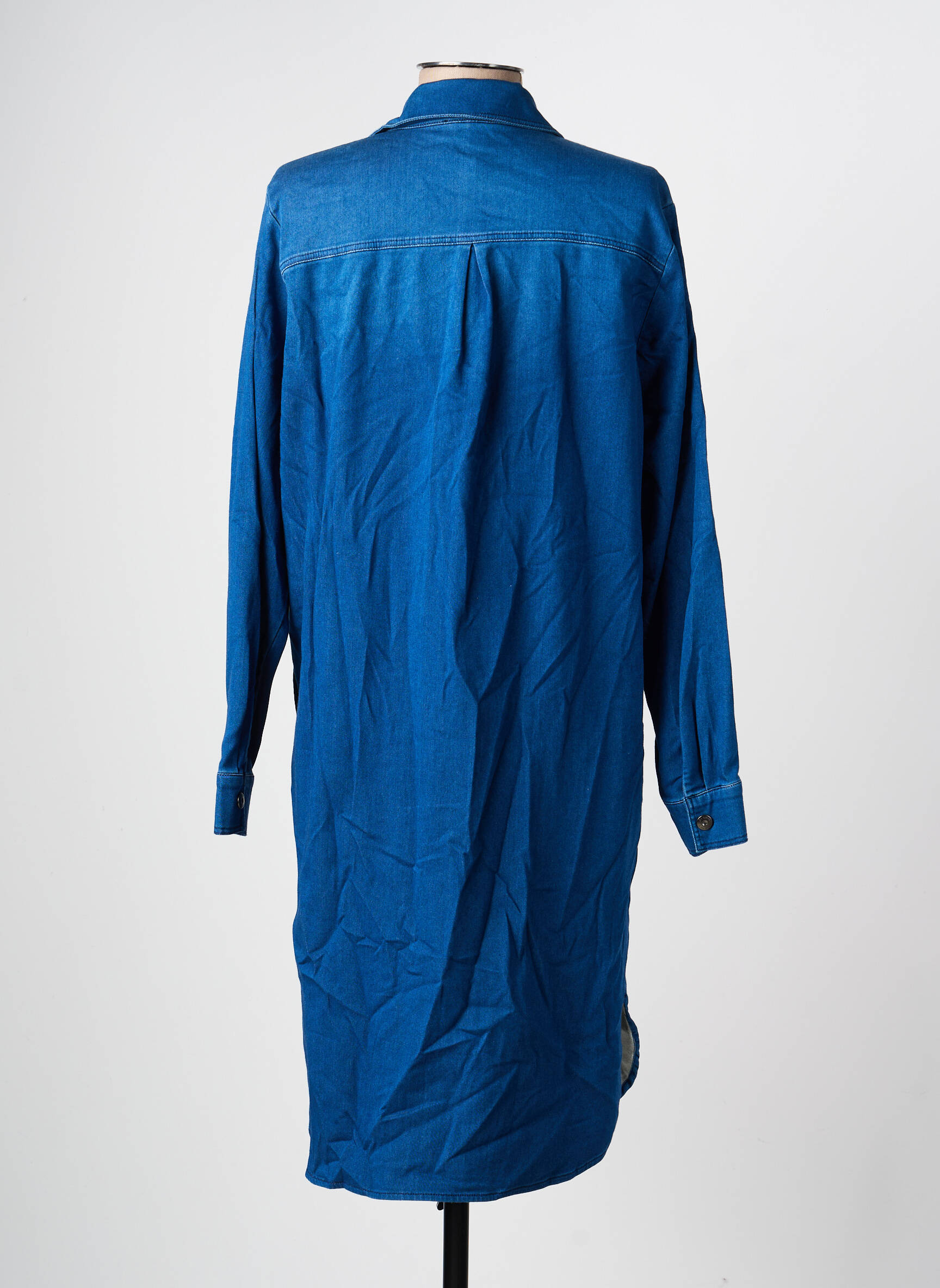 Robe mi-longue manches longues manches longues bleu OLSEN femme