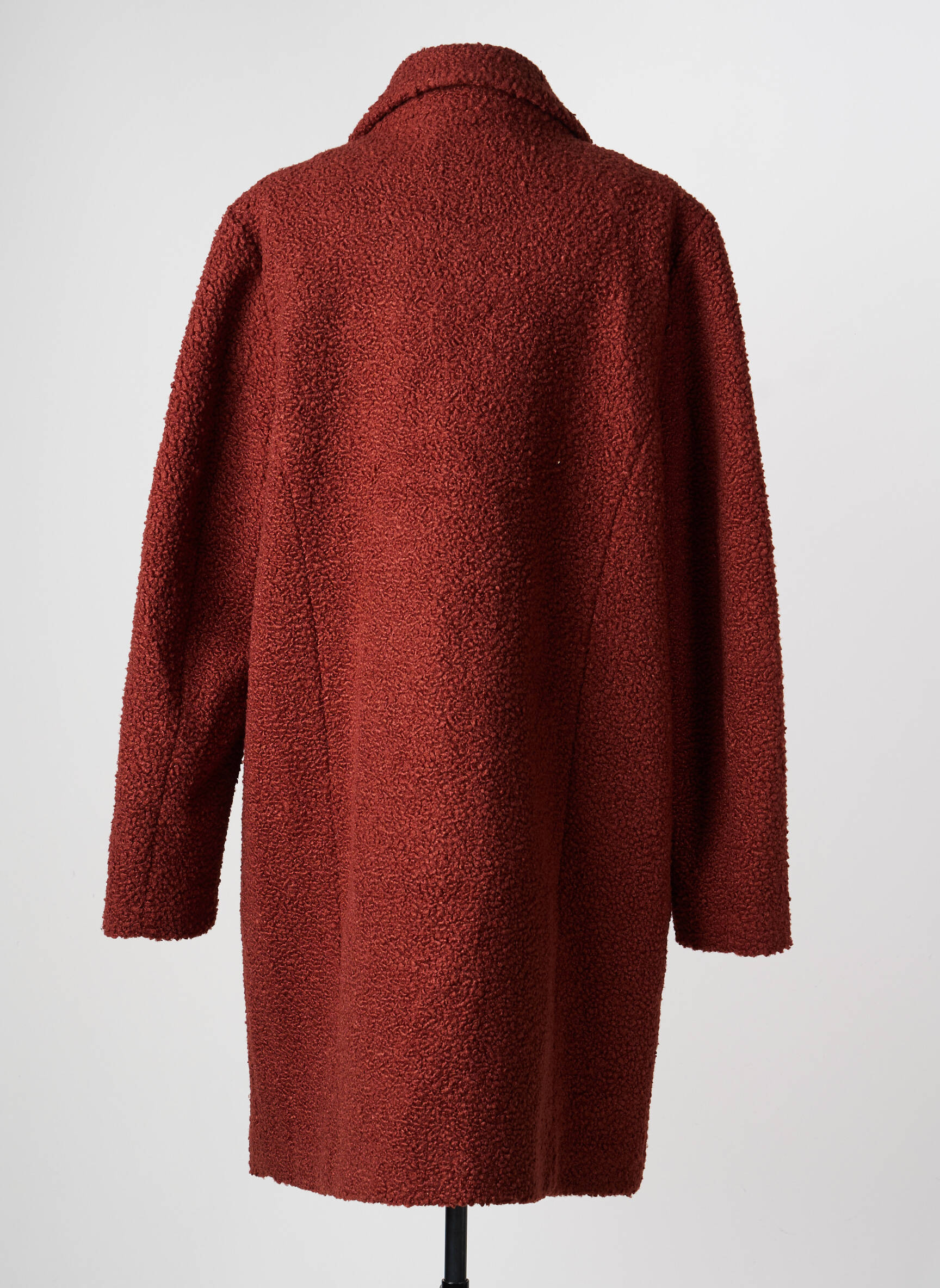Manteau long coupe droite sans capuche marron OLSEN femme