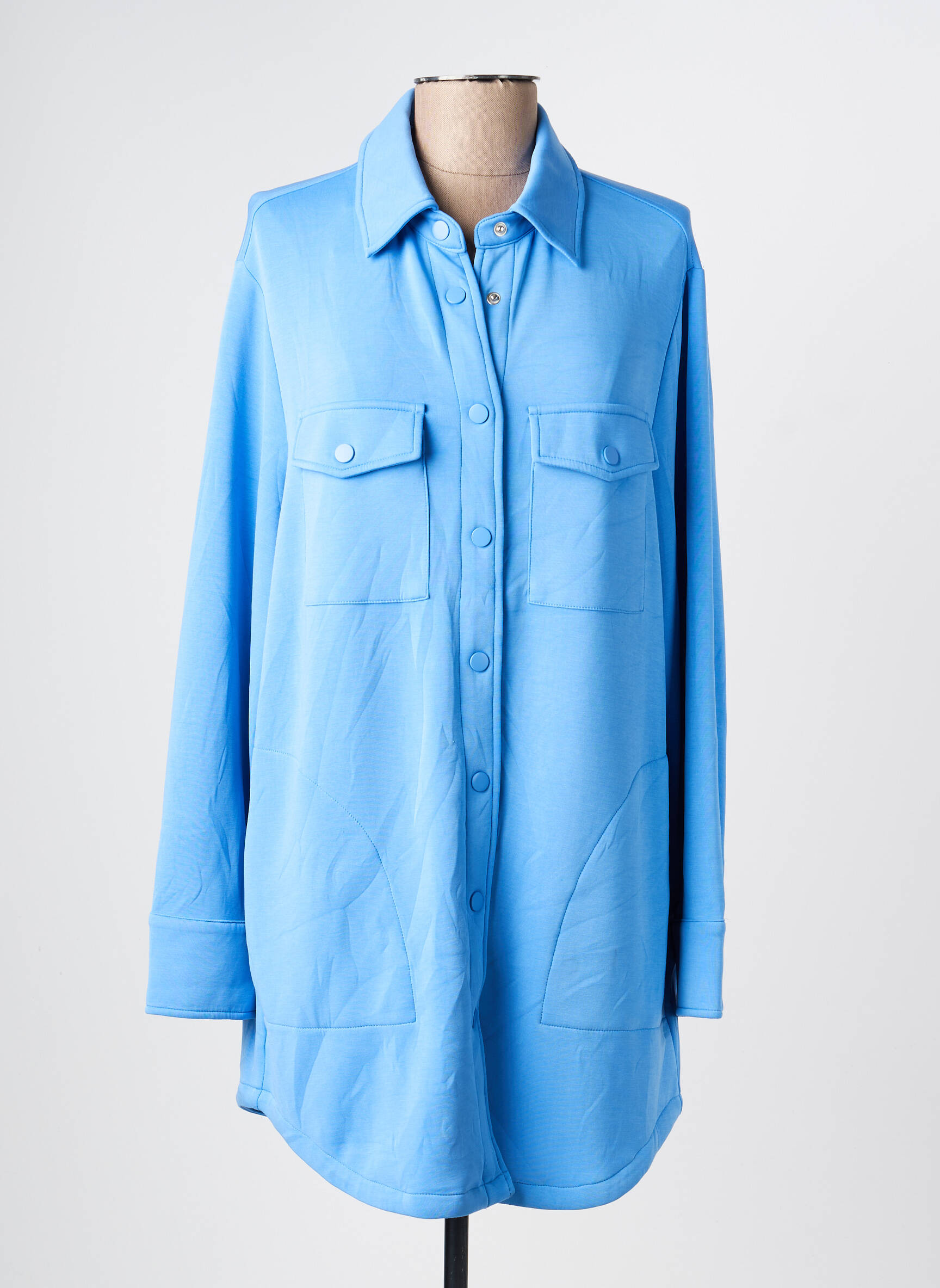Robe courte manches longues manches longues bleu OLSEN femme