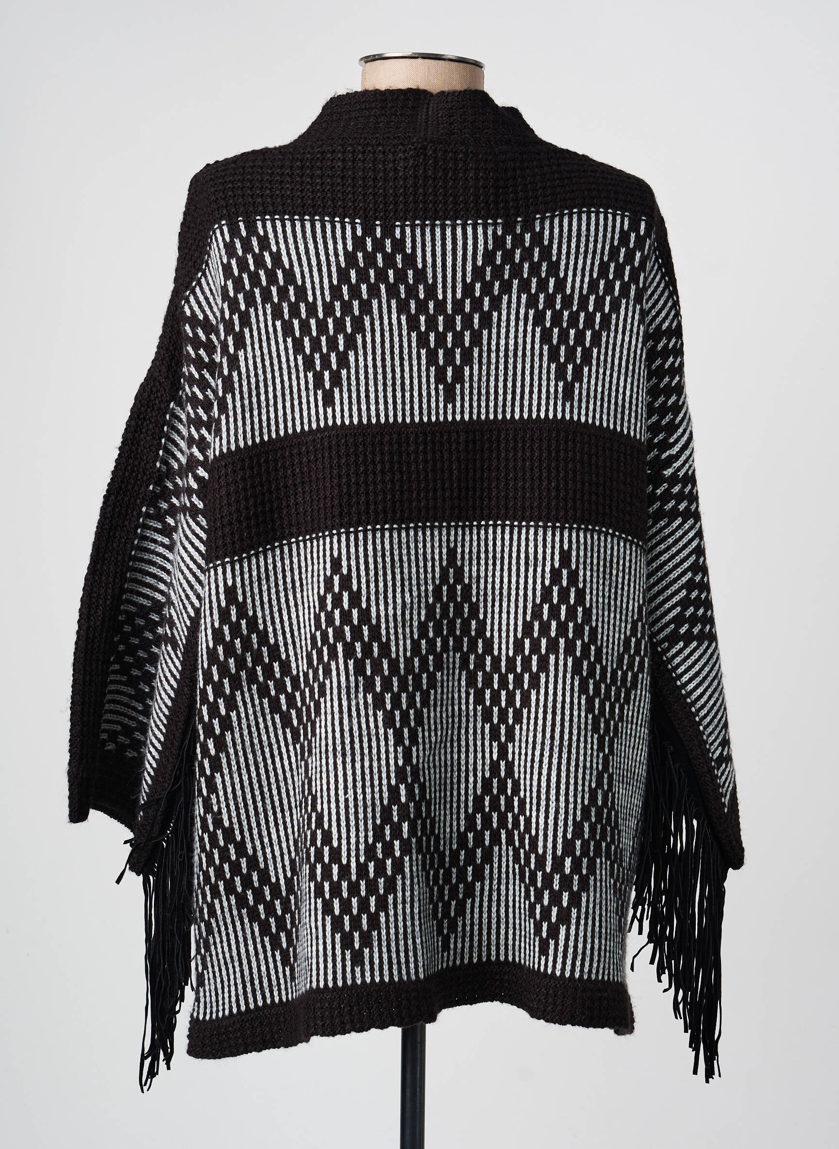 Gilet manches longues manches 3/4 noir PAUSE CAFE femme