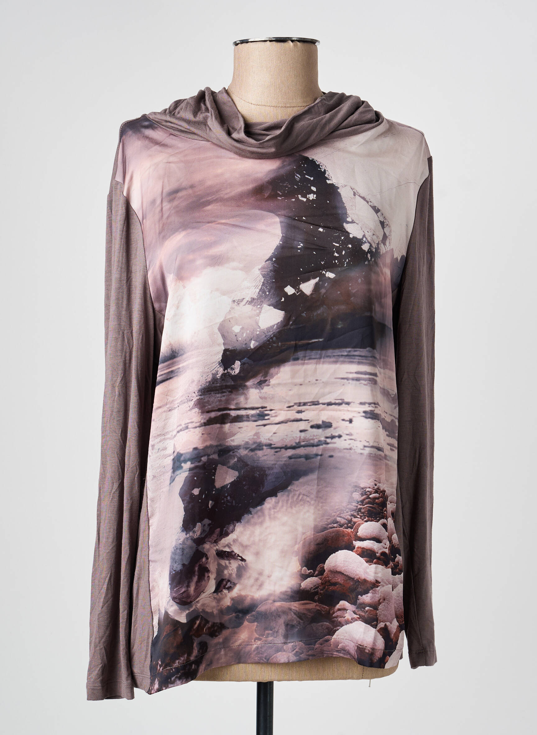 T-shirt manches longues manches longues marron OLSEN femme