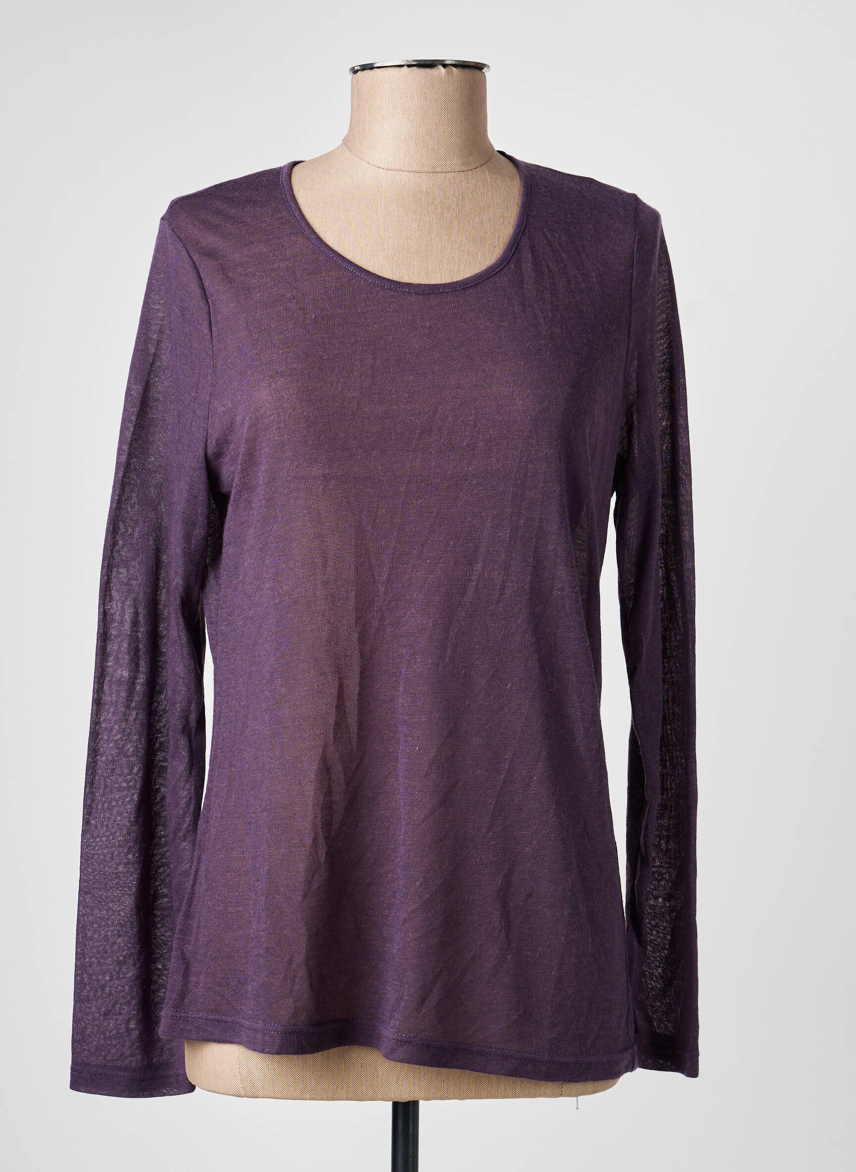 T-shirt manches longues manches longues violet PAUSE CAFE femme