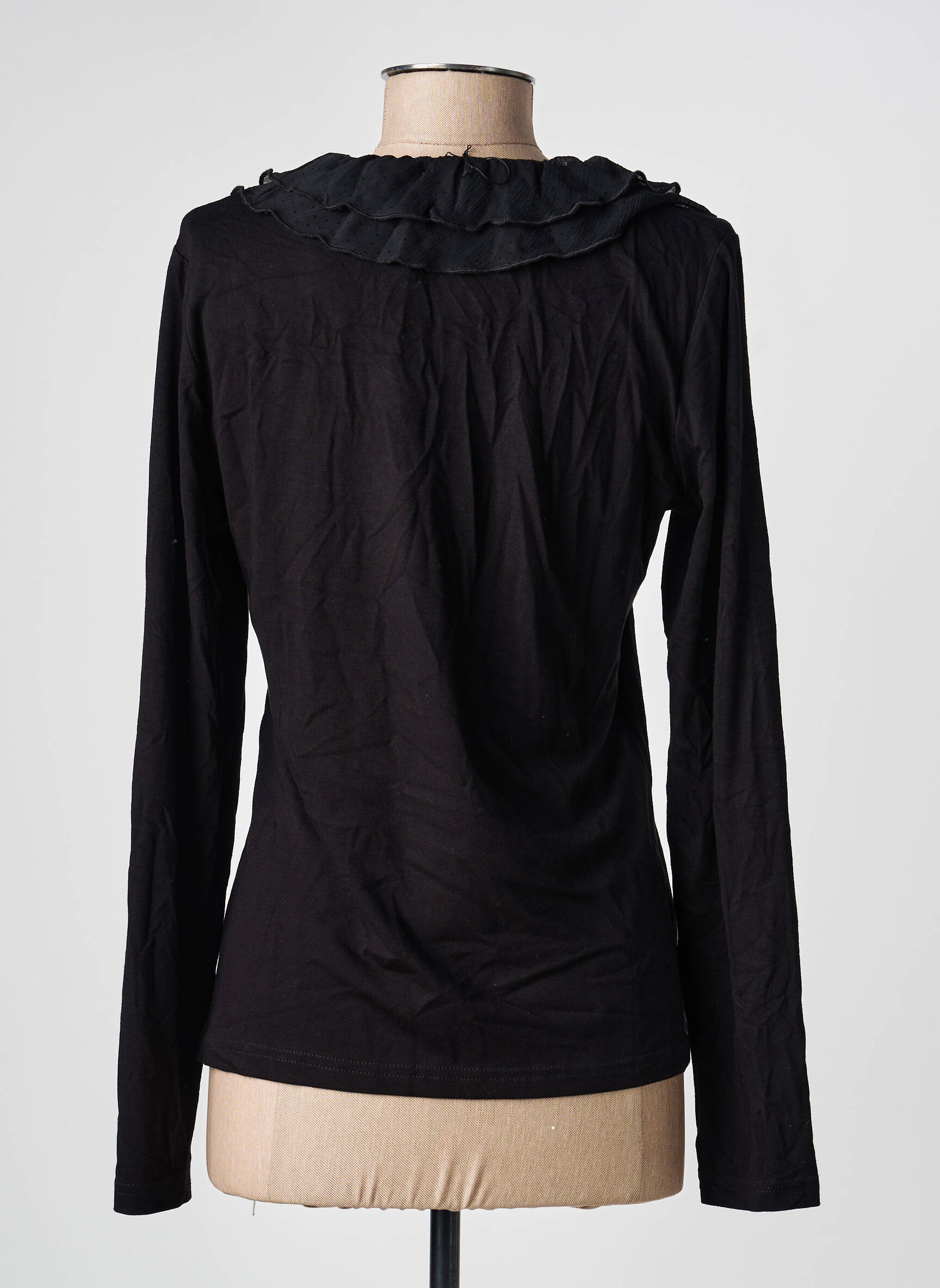 T-shirt manches longues manches longues noir PAUSE CAFE femme