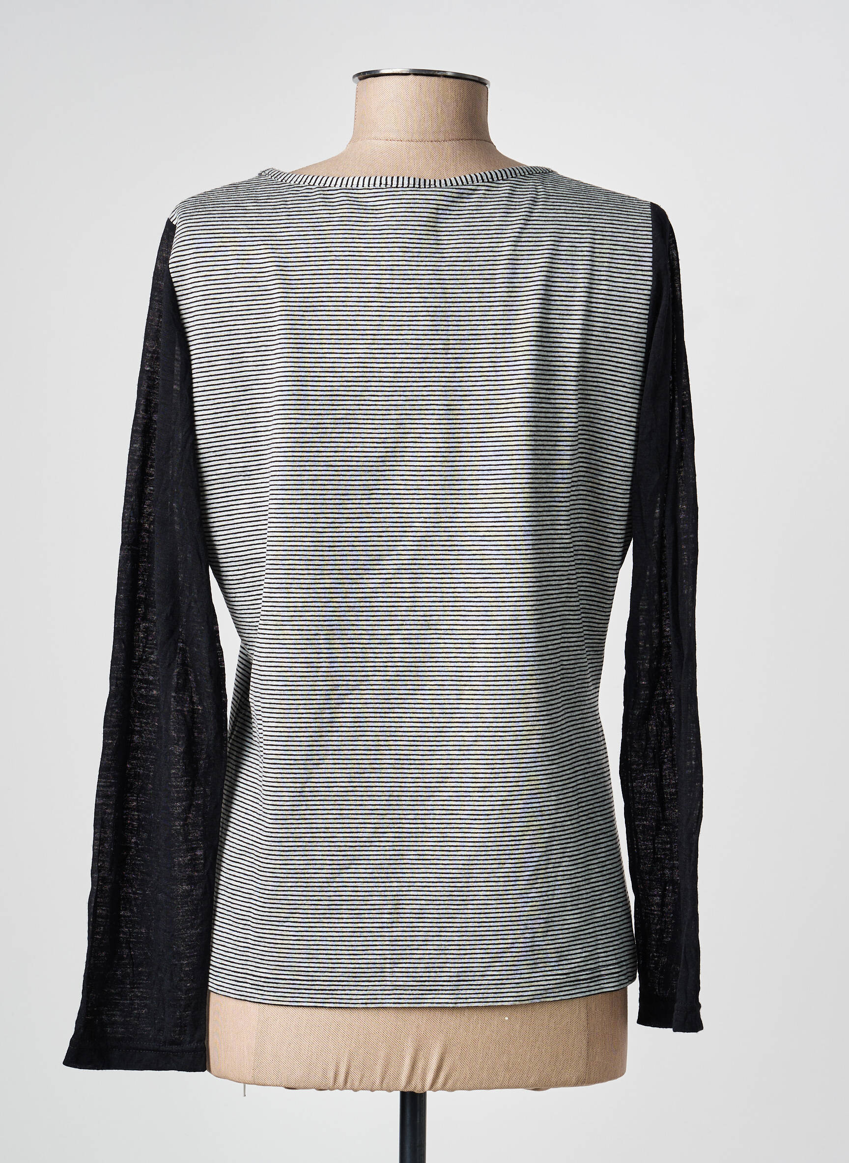 T-shirt manches longues manches longues noir PAUSE CAFE femme