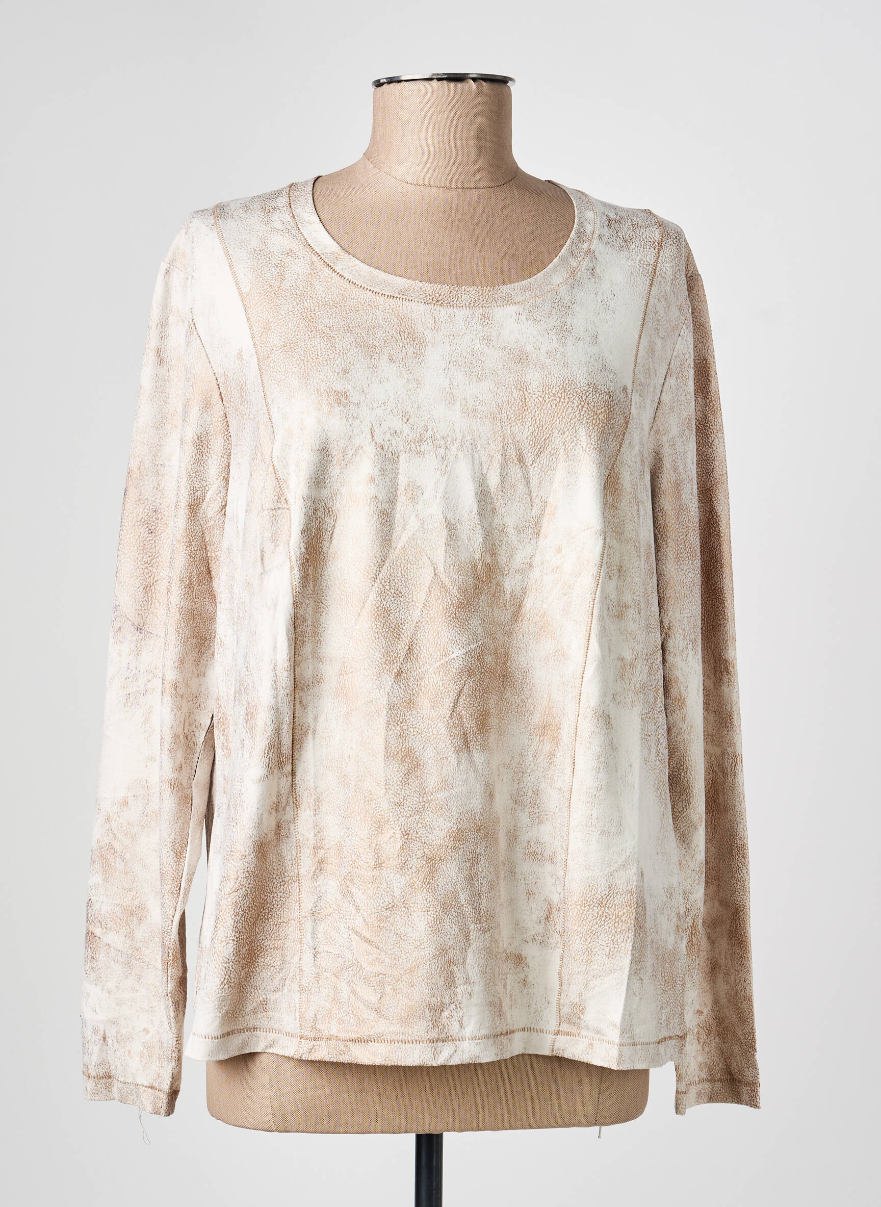 T-shirt manches longues manches longues beige PAUPORTÉ femme