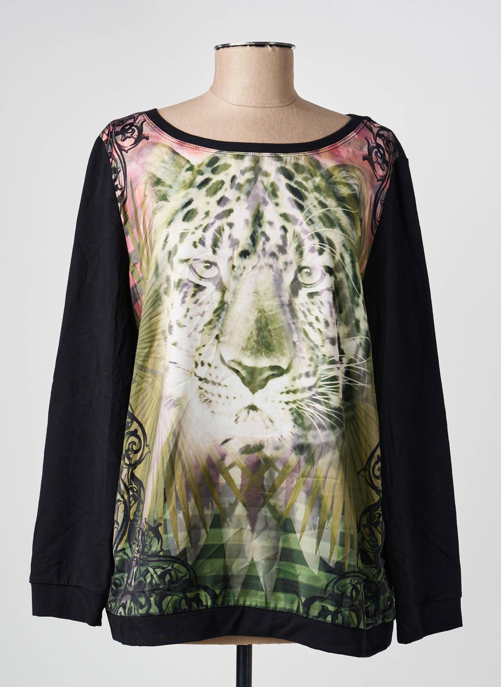 Pull coupe droite manches longues noir OLSEN femme