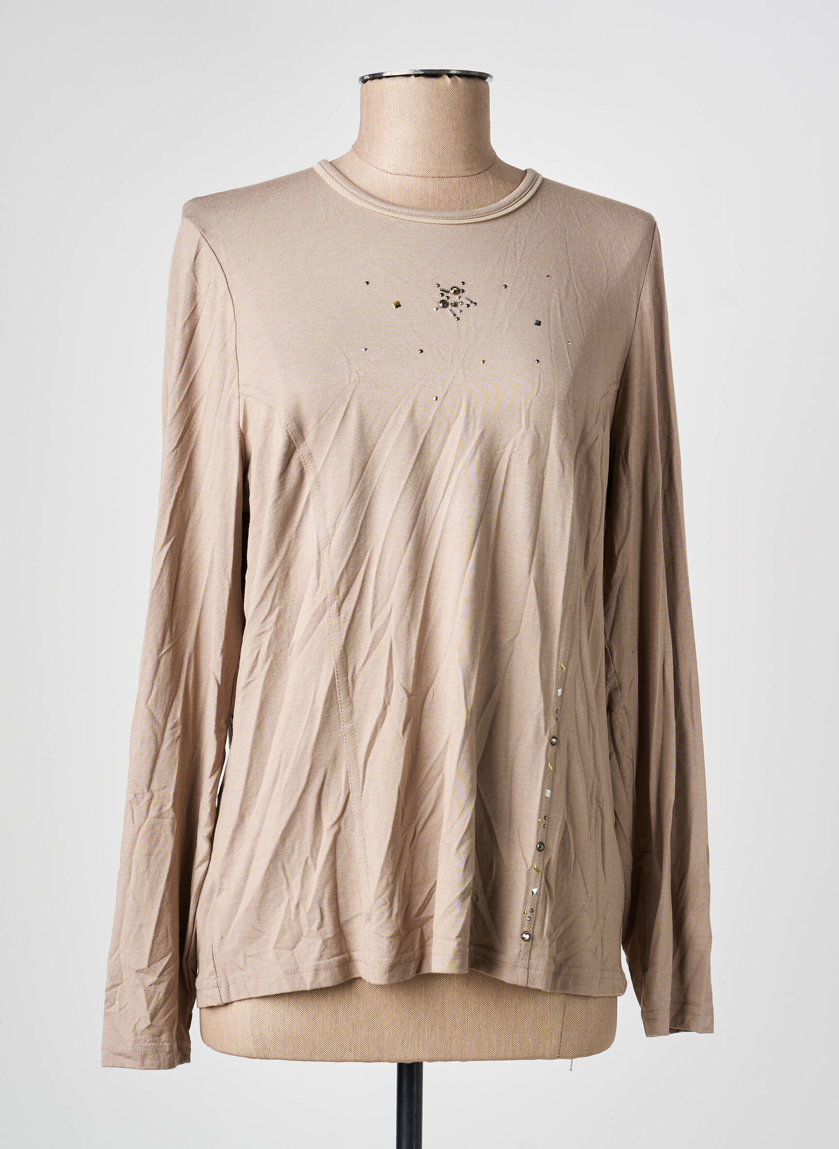 T-shirt manches longues manches longues marron PAUPORTÉ femme