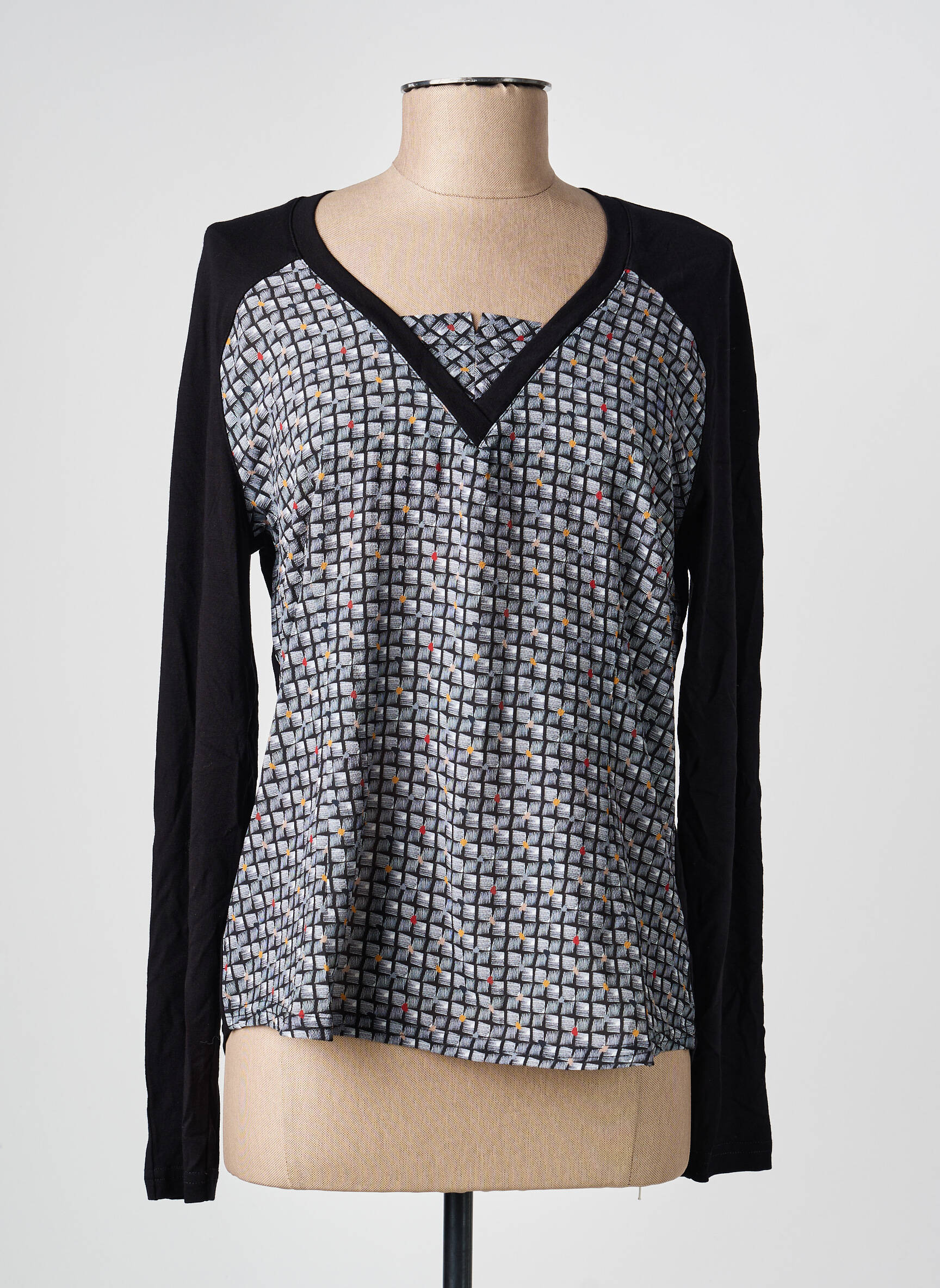 T-shirt manches longues manches longues noir PAUPORTÉ femme
