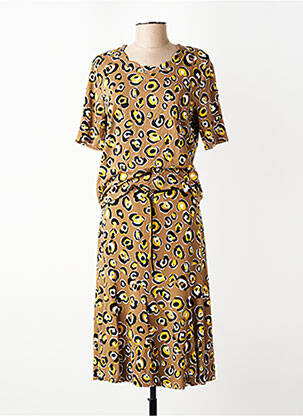 Ensemble jupe coupe cintrée marron FRANK WALDER femme