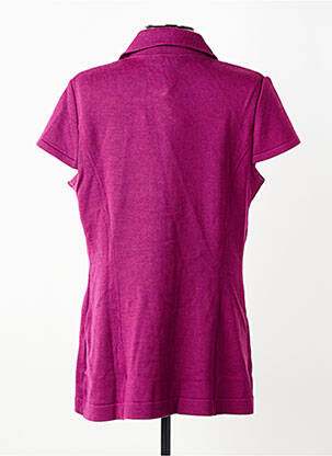 Gilet manches courtes fermeture boutonnée sur le devant violet PAUPORTÉ femme