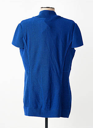Gilet manches courtes fermeture boutonnée sur le devant bleu PAUPORTÉ femme