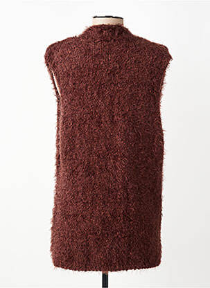 Gilet sans manche coupe droite marron OLSEN femme