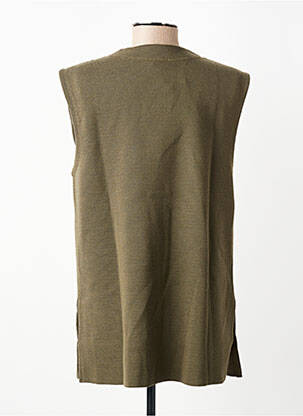 Gilet sans manche coupe droite vert PAUPORTÉ femme