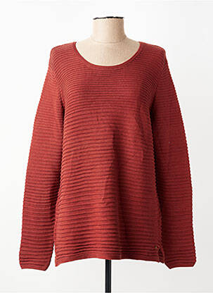 Pull coupe droite manches longues orange OLSEN femme