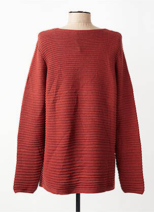 Pull coupe droite manches longues orange OLSEN femme