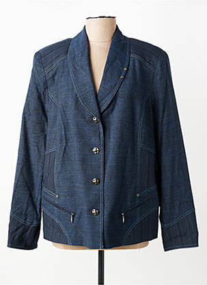 Veste casual coupe droite bleu PAUPORTÉ femme