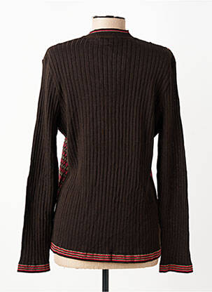 Pull coupe cintrée manches longues marron RODAM femme
