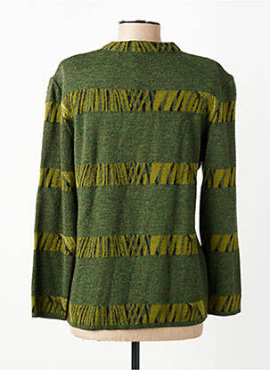 Pull coupe cintrée manches longues vert JEAN GIRARD femme