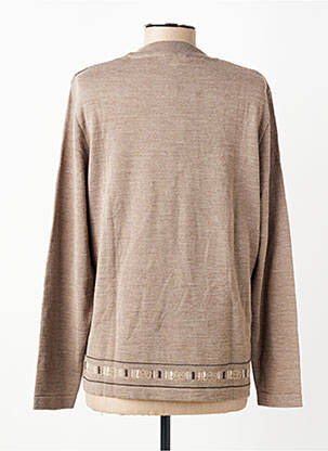 Pull col rond manches longues marron PAUPORTÉ femme