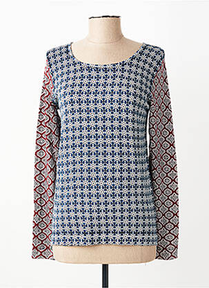 Pull coupe cintrée manches longues bleu ESCORPION femme