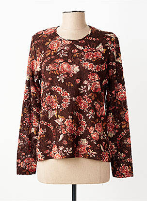 T-shirt manches longues manches longues marron PAUPORTÉ femme