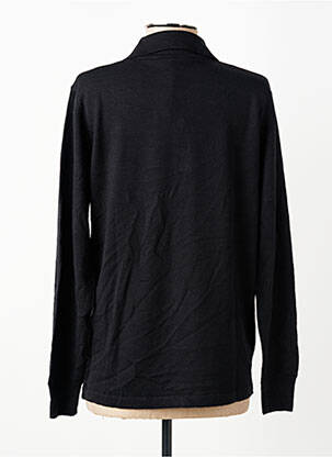 Polo coupe droite manches longues noir ELLEMME femme