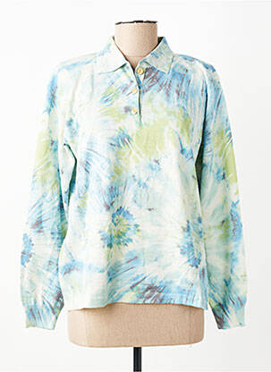 Pull stretch manches longues bleu GRIFFON femme