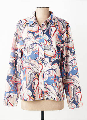 Chemisier imprimé fantaisie manches longues beige GRIFFON femme