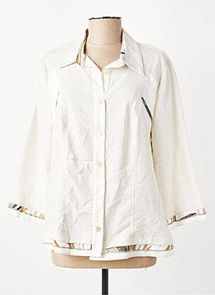 Chemisier coupe droite manches 3/4 beige PAUPORTÉ femme