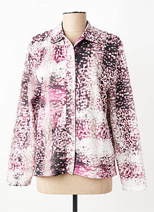 Chemisier imprimé fantaisie manches longues rose GRIFFON femme