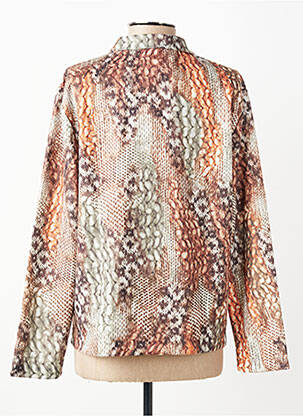 Chemisier imprimé fantaisie manches longues orange GRIFFON femme