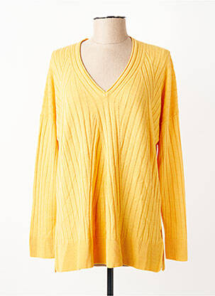 Pull coupe droite manches longues jaune ESCORPION femme