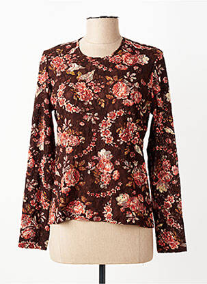 T-shirt manches longues manches longues marron PAUPORTÉ femme